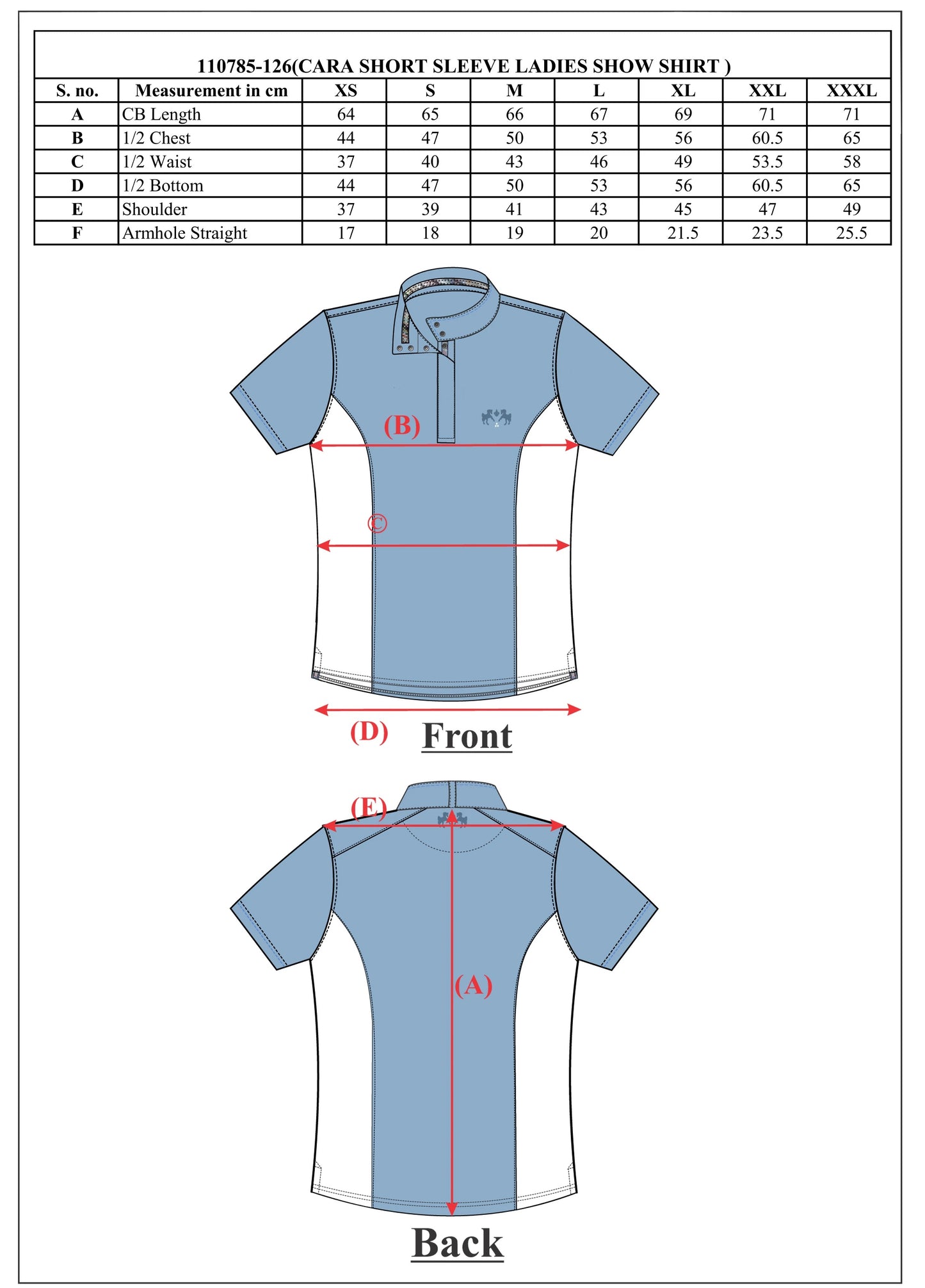 Equine Couture Cara short-sleeve show shirt