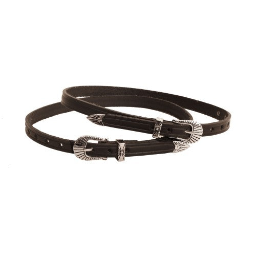 Tory silver-tipped spur straps
