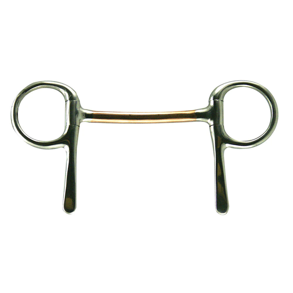 Copper half-cheek snaffle 3 3/4"