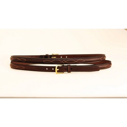 Tory raised and fancy-stitched belt