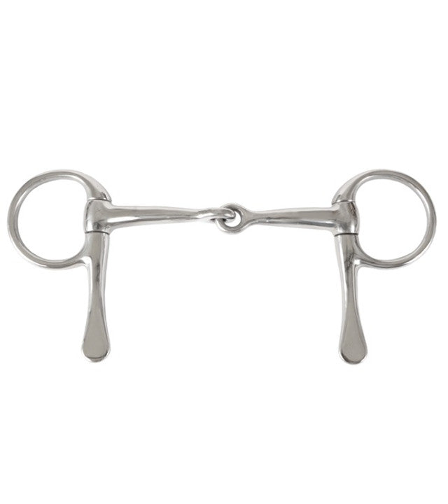 Stainless half-cheek snaffle bit