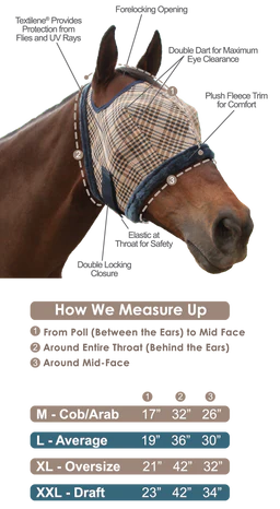 Kensington fly mask fleece trim, no ears
