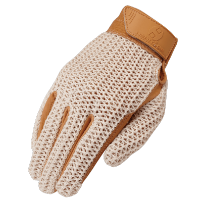 Heritage crochet-back gloves