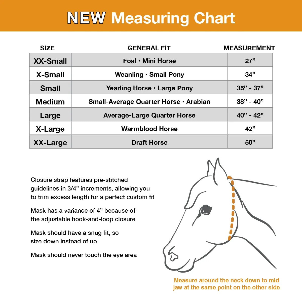 Cashel fly mask no ears and long nose
