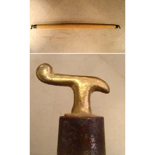 Raw wood hook-end single tree