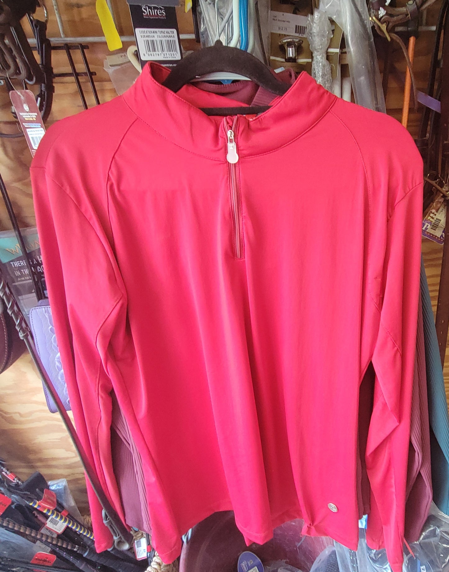 HKM 1/4 zip riding shirt ladies XL