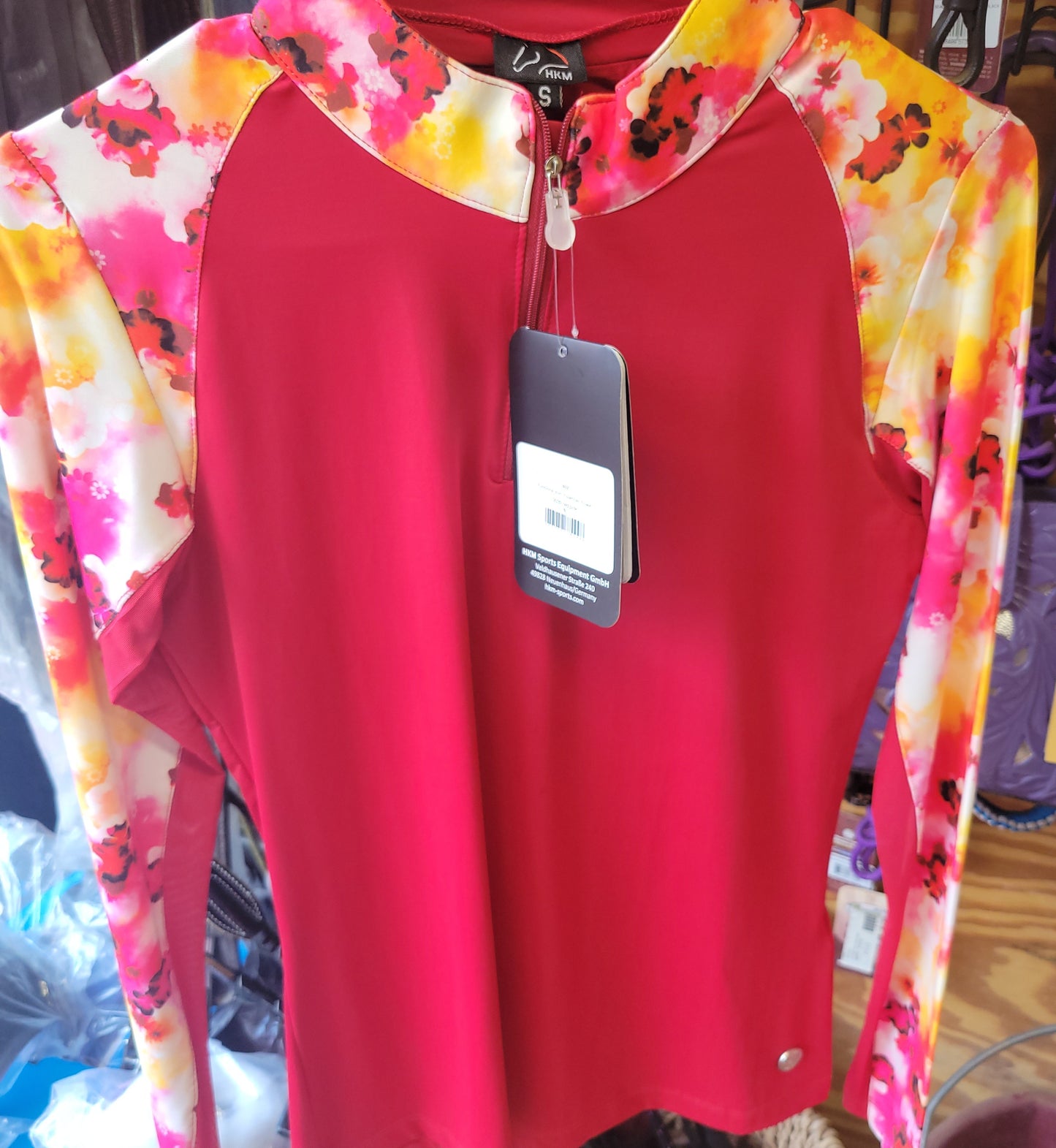 HKM 1/4 zip riding shirt ladies large