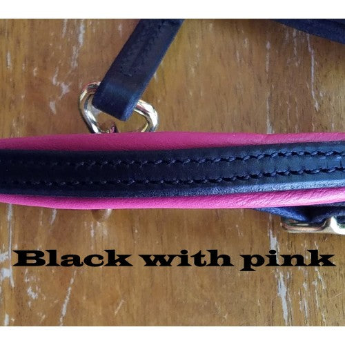 Griffinbrook padded leather mini/pony halter in black with chrome hardware