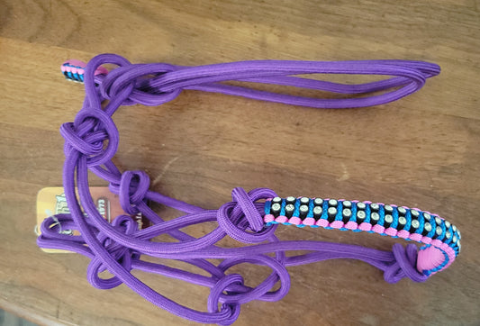 Mini rope halter purple