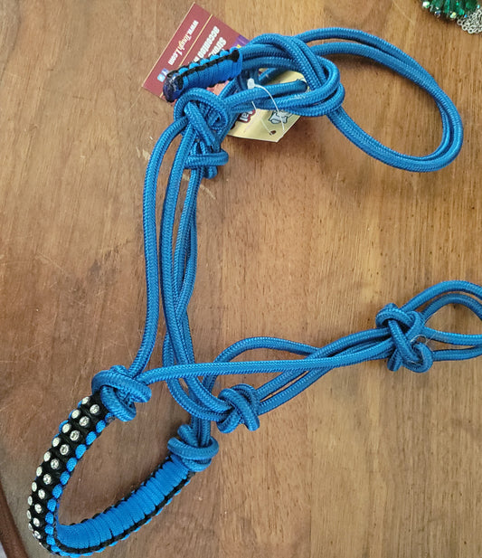 Mini rope halter teal